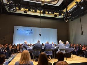 President of Petrobras, Jean Paul Prates, takes part in a debate promoted by OGCI during CERAWeek