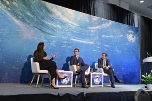 Petrobras' executive managers, Paulo Marinho and Mariana Cavassin, participated in a panel held at OTC 2024